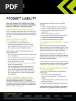 Product Liability Fact Sheet