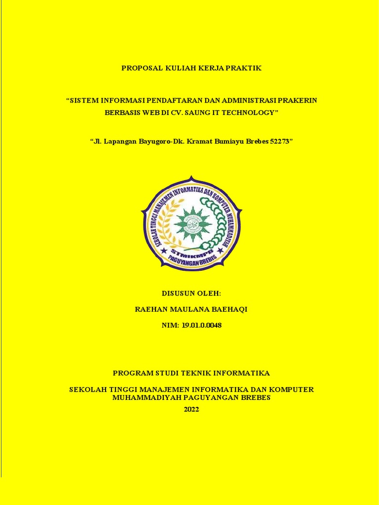Proposal KKP Raehan | PDF | Karier & Perkembangan