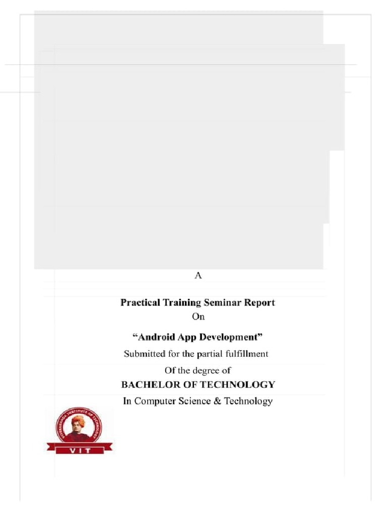 Android Developmet Training Report | PDF