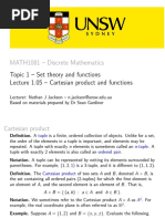 Lecture 1.05 - Cartesian Product and Functions