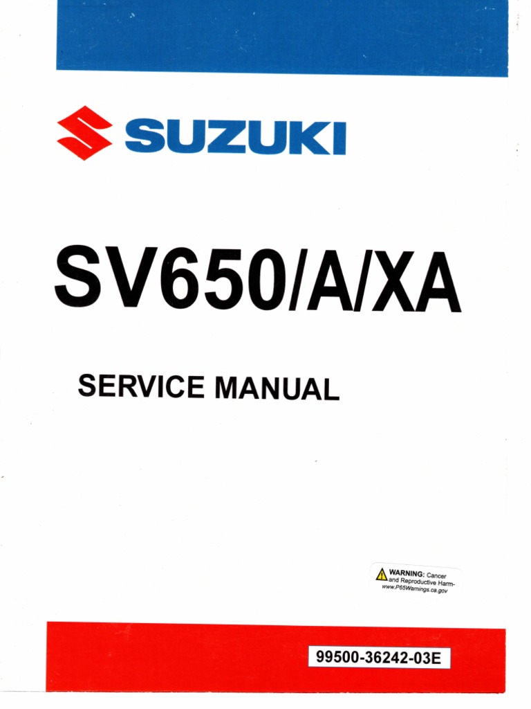 SUZUKI SV650 OWNERS MANUAL intelligence overview