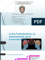 La Era Postindustrial y El Advenimiento de La Posmodernidad