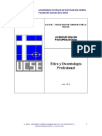 PROGRAMACION DE CATEDRA ETICA Y DEONTOLOGIA PROFESIONAL 2023 - Lic en Psicopedagogia