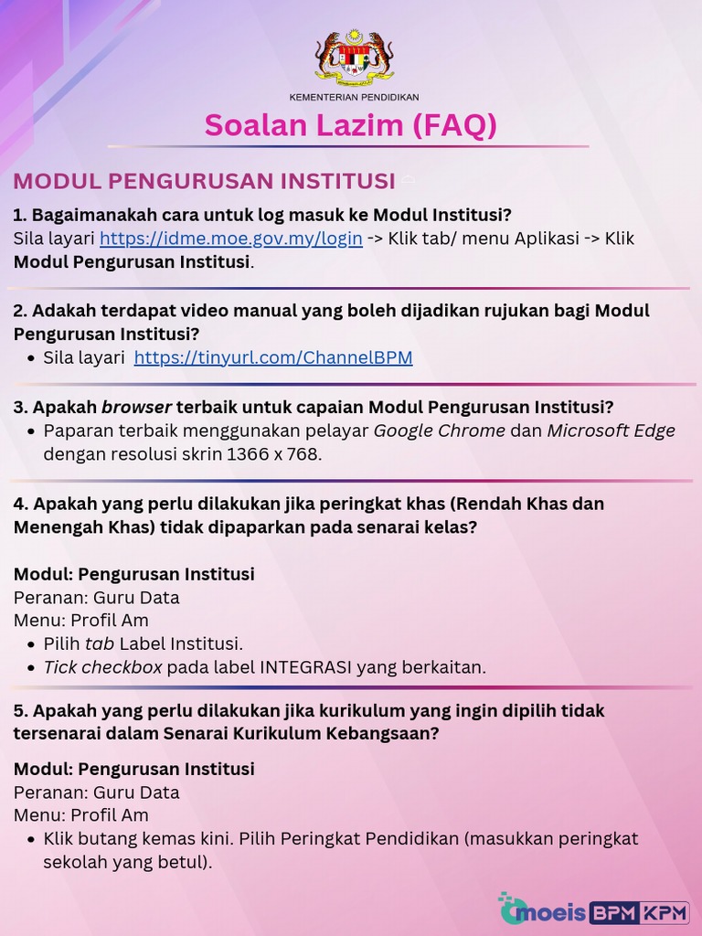 Soalan Lazim (FAQ) | PDF