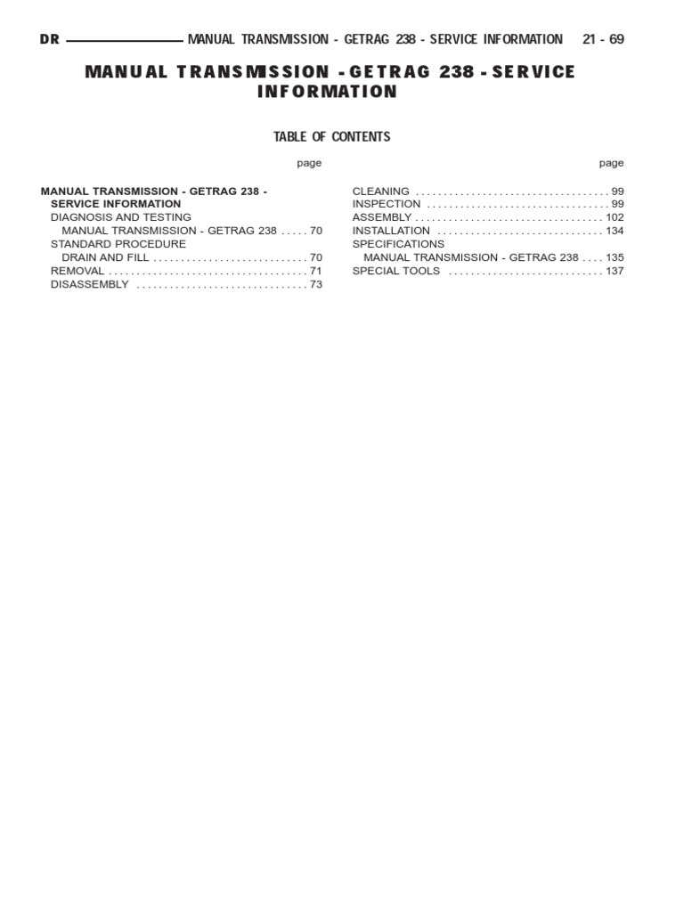 Getrag 238 Manual Transmission Guide | PDF | Manual Transmission ...