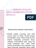 Materi KD 3.9 Menu Seimbang Manula