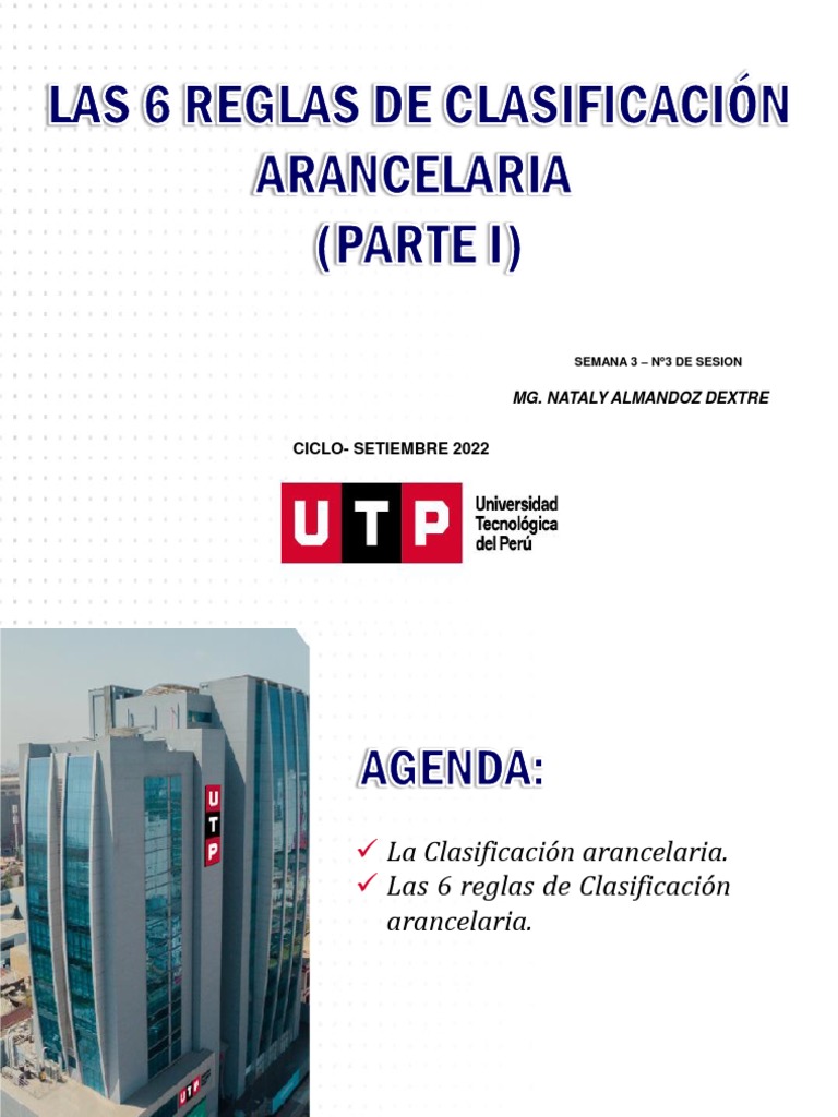 S3 Reglas de Clasificación Arancelaria I Parte | PDF | Arancel | aduana