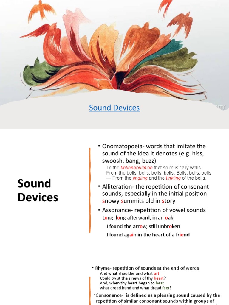 TAALS Literature Sound Devices PDF Poetry Narration