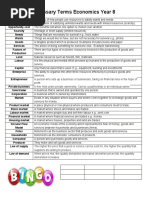 Glossary Terms Economics Year 8 