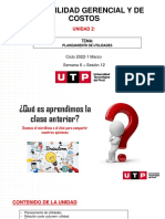 Semana 6 - Planeamiento de Utilidades