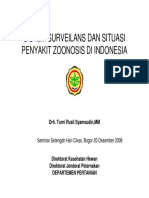 Sistem Surveilans Dan Situasi Penyakit Zoonosa Di Indonesia - Drh. Turni Rusli SyamsudinMM