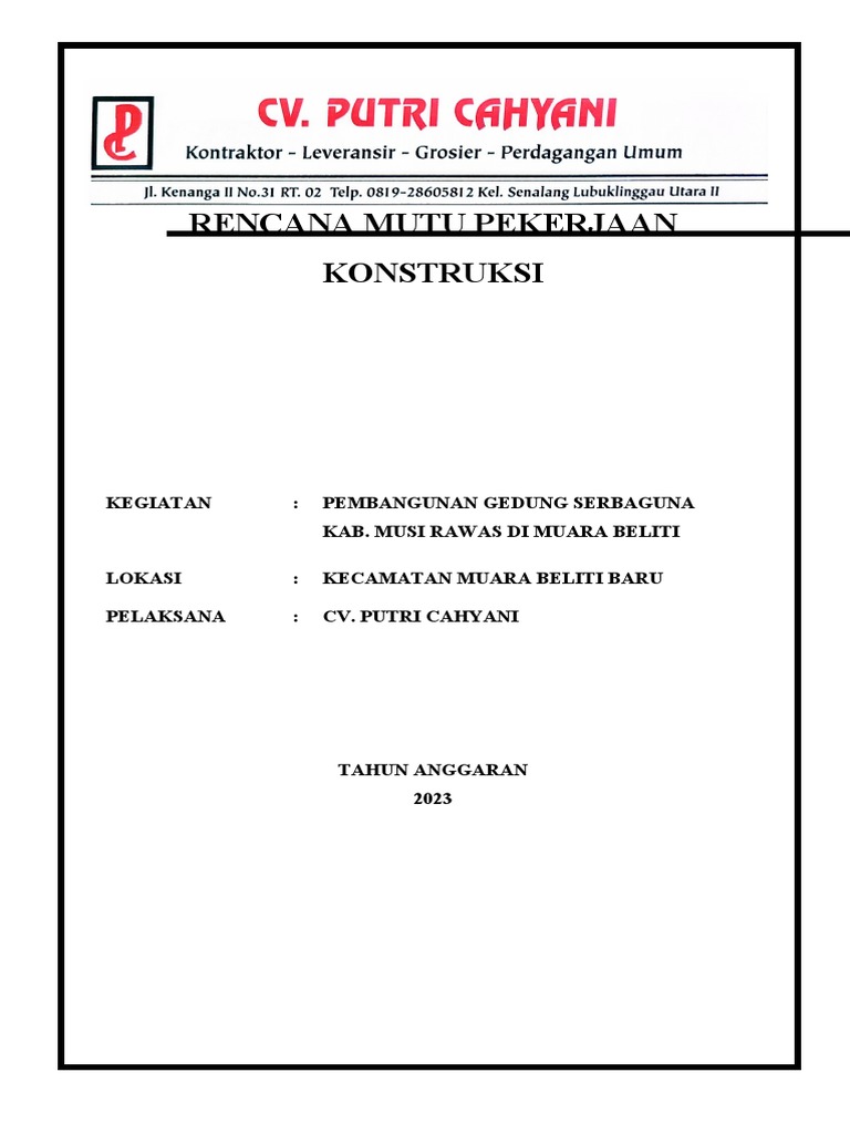 Cover RMPK Putri Cahyani | PDF
