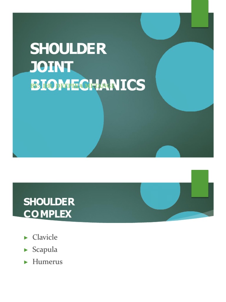 Shoulder Joint Biomechanics Overview | PDF | Anatomical Terms Of Motion ...