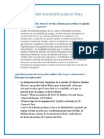 Evaluación Diagnostica de Lectura Comunicacion