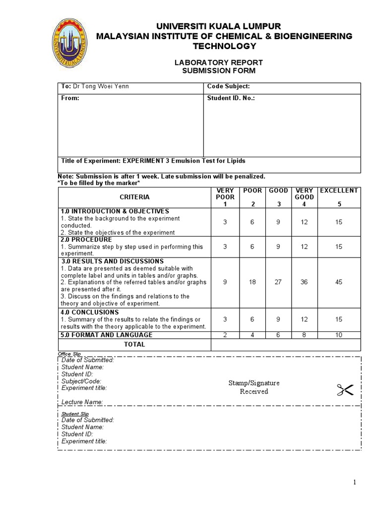 Experiment 3 Emulsion Test PDF Experiment Physical Sciences
