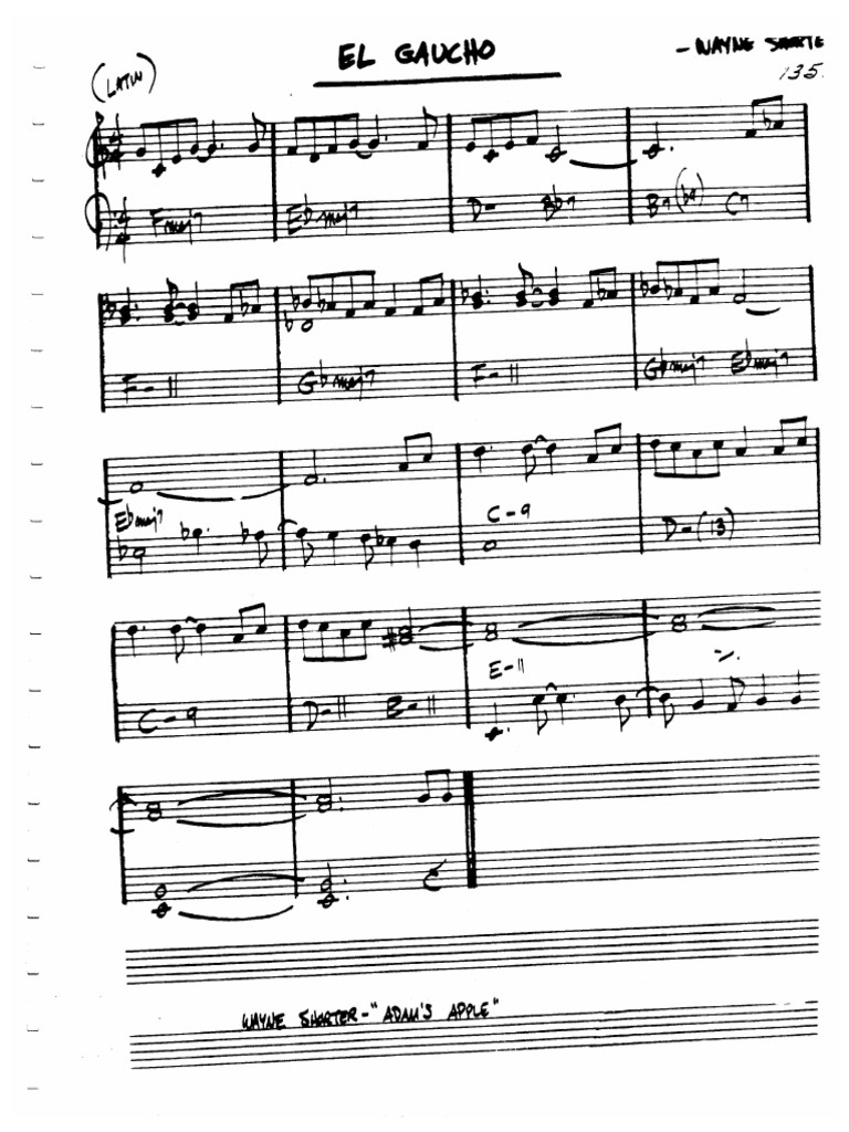 El Gaucho Lead Sheet PDF