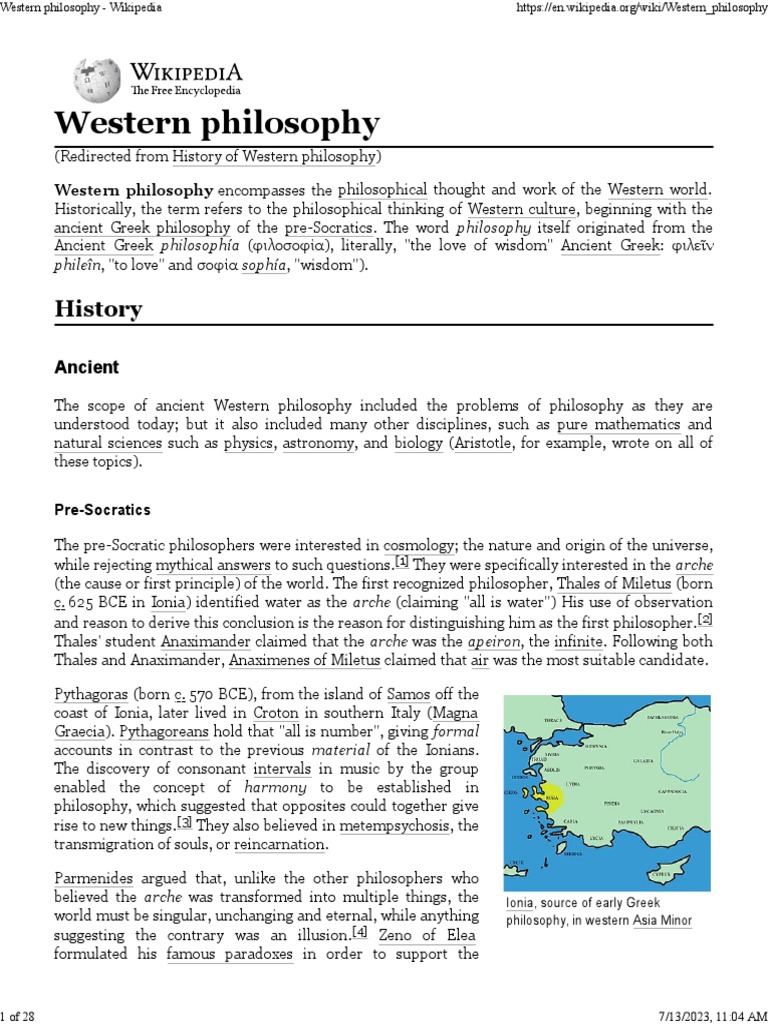 Western Philosophy PDF Western Philosophy Socrates