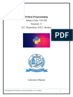 Python Lab Manual - EC - Dept