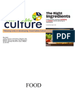 Missing Links in Developing A Food Safety Culture in Food Companies