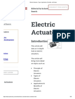 Electric Actuators - Types, Applications, Benefits, and Design