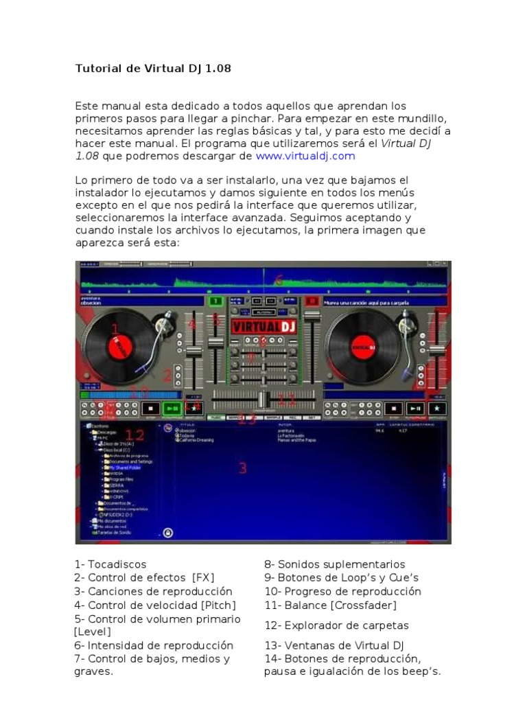 Tutorial Básico de Virtual DJ 1.08 | PDF | Disc jockey | Point and Click