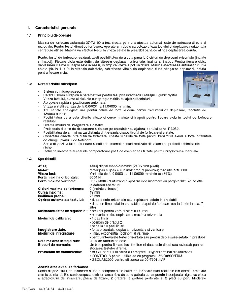 Masina de Forfecare 27-T2160 | PDF