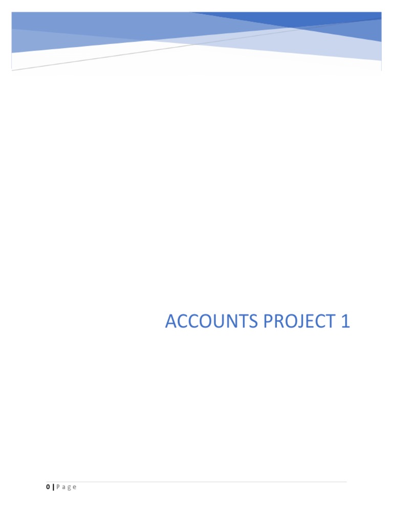 Accounts Project (Sample) PDF Balance Sheet Expense
