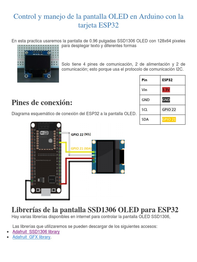 Practica-Control y Manejo de La Pantalla OLED en Arduino Con La Tarjeta ...