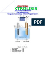Kimia Elektrolisis - Laporan