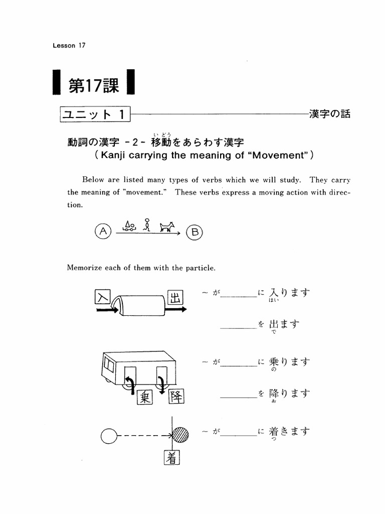 Basic Kanji Bab 17 | PDF