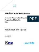 ONE & UNICEF (2015) - ENHOGAR - Encuesta Nacional de Hogares de Propósitos Múltiples 2014