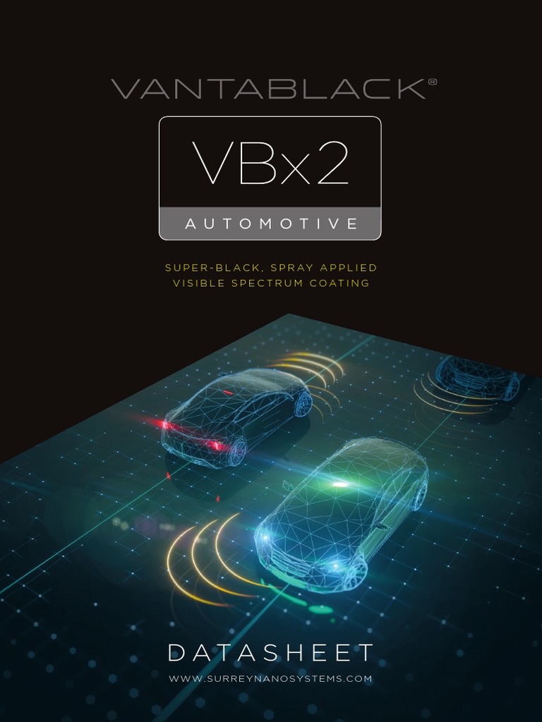 Vantablack VBX 2 A4 Data Sheet Automotive v008 Final PDF Optics Paint