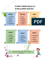 Daftar Piket Harian Kelas 2a