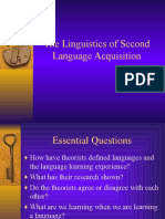 The Linguistics of Second Language Acquisition