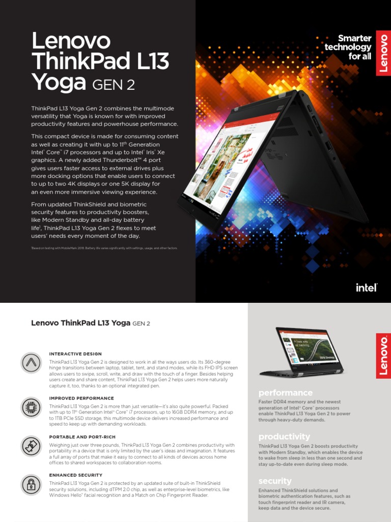 LENOVO ThinkPad L13 Yoga Datasheet | PDF | Lenovo | Computer Keyboard