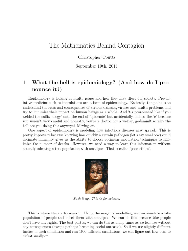 The Mathematics Behind Contagion | PDF | Infection | Epidemiology