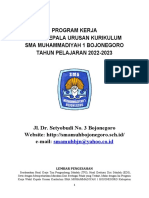 Contoh Proker Kurikulum 2022-2023