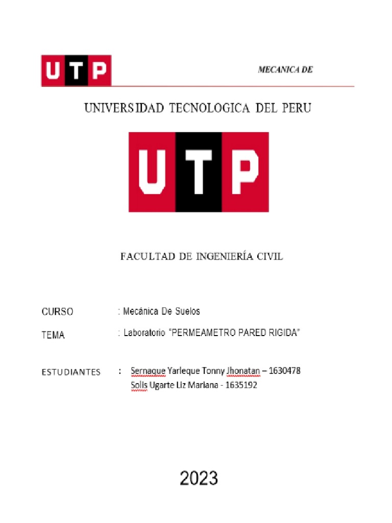 Lab.permeametro Pared Rigida-sernaque y Solis | PDF
