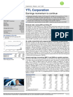 YTL Corporation: Earnings Momentum To Continue