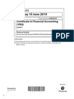 Lcci Level 4 Certificate in Financial Accounting ASE20101 Jun 2019 RB