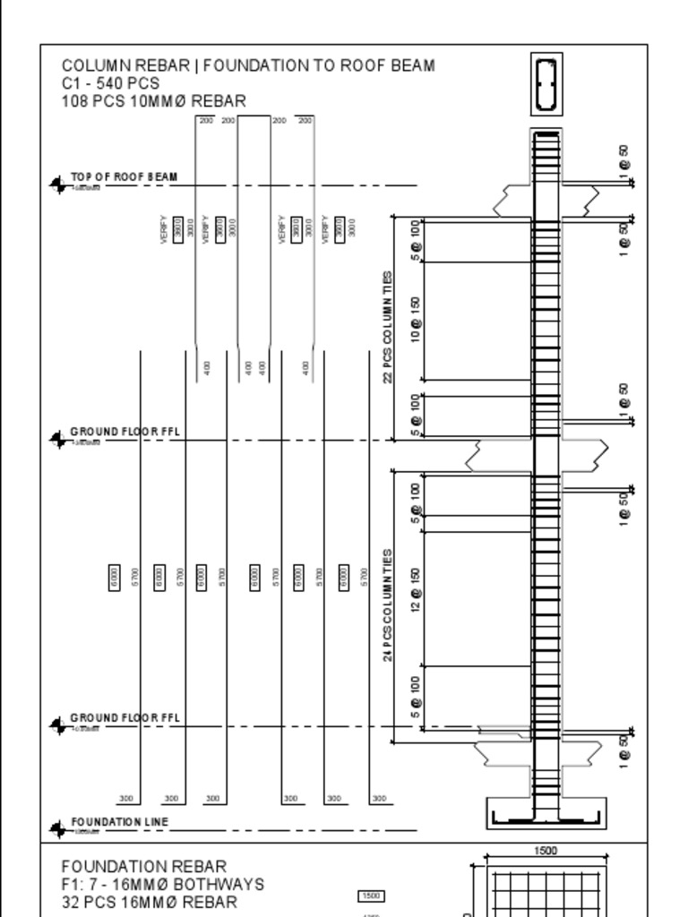 Rebar CutlistColumn Rebar PDF Structural Engineering Civil