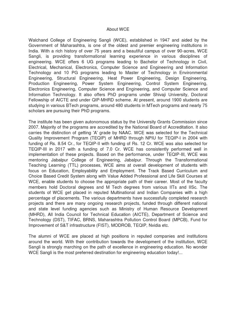 About WCE PDF Engineering