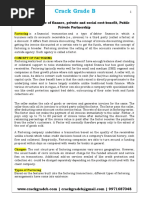 Alternate Source of Finance, Private and Social Cost-Benefit, Public Private Partnership