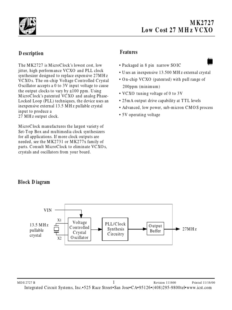 MK2727 | PDF | Electrical Circuits | Design