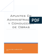 Apuntes de Administración y Conducción de Obras. Actualizado