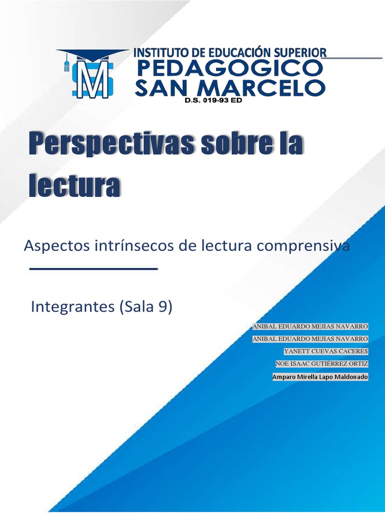 Aspectos Intrínsecos de Lectura Comprensiva | PDF | Las emociones ...
