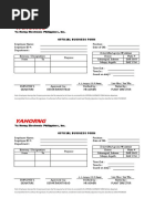Official Business Form Template | PDF