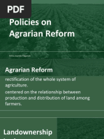 Policies On Agrarian Reform