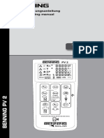 Benning pv2 Manual