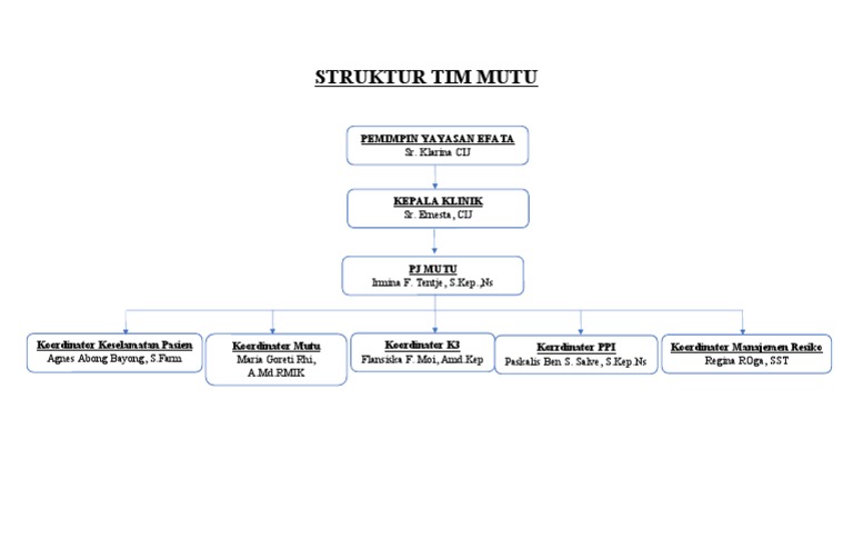 Struktur Tim Mutu Yayasan Efata | PDF